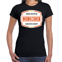 Bellatio Decorations Oranje / Holland supporter bondscoach t shirt zwart voor dames
