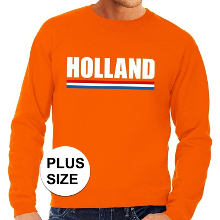 Bellatio Decorations Oranje Holland supporter   grote maten sweater   trui   voor heren