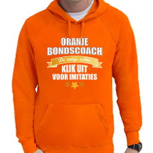 Bellatio Decorations Oranje hoodie Holland / Nederland supporter de enige echte bondscoach EK/ WK voor heren