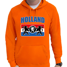 Bellatio Decorations Oranje hoodie Holland / Nederland supporter Holland met een Nederlands wapen EK/ WK voor heren