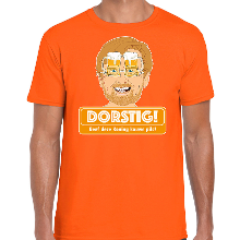 Bellatio Decorations Oranje Koningsdag t shirt   dorstig   kouwe pils   Willem   voor heren