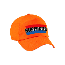 Bellatio Decorations Oranje supporter pet / cap met Nederlandse vlag   EK / WK voor volwassenen