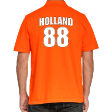 Bellatio Decorations Oranje supporter poloshirt met rugnummer 88   Holland / Nederland fan shirt voor heren