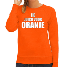 Bellatio Decorations Oranje sweater / trui Holland / Nederland supporter ik juich voor oranje EK/ WK voor dames