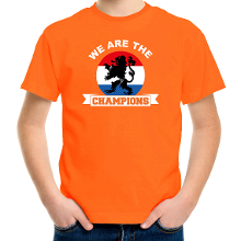 Bellatio Decorations Oranje t shirt we are the champions voor kinderen   Holland / Nederland supporter shirt EK/ WK