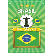 Bellatio Decorations Poster Brasil   Brazilie   A2 formaat   59 x 42 cm   papier   landen versiering