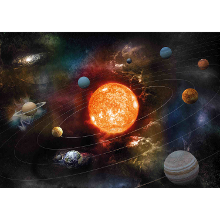 Bellatio Decorations Poster van planeten in zonnestelsel   Melkweg   voor op kinderkamer   A1 formaat   84 x 59 cm