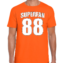 Bellatio Decorations Superfan nummer 88 oranje t shirt Holland / Nederland supporter EK/ WK voor heren