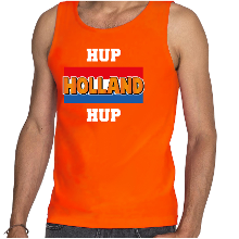 Bellatio Decorations Tanktop hup Holland hup Holland / Nederland supporter EK/ WK oranje voor heren