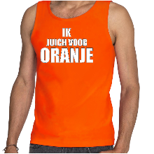 Bellatio Decorations Tanktop ik juich voor oranje Holland / Nederland supporter EK/ WK oranje voor heren