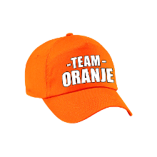Bellatio Decorations Team oranje petje   volwassenen   voor bedrijfsuitje / sportdag / training   baseballcap