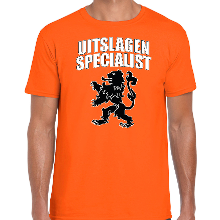 Bellatio Decorations Uitslagen specialist met leeuw oranje t shirt Holland / Nederland supporter EK/ WK voor heren