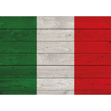 Bellatio Decorations Vintage Italiaanse vlag poster 84 x 59 cm
