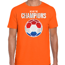 Bellatio Decorations We are the champions Holland / Nederland supporter t shirt oranje voor heren