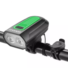 BENGGUO 120DdB Wire controlled Horn 150 300LM Bicycle Headlight 3 modes Flashing Waterproof Type C Charging Bike Front L