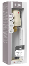 BIBS Glas Latex Medium Flow Babyfles 2+ Maanden Ivory