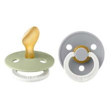 BIBS Glow Fopspeen 6 18 Maanden Anatomic Sage/Cloud