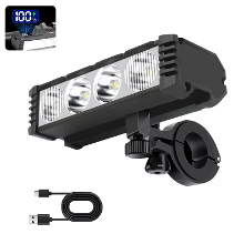 BIKIGHT 4 LED Hoge Helderheid Fiets Koplamp 180° Brede Verlichtingslamp Fiets Voorlicht Type C Opladen Aluminium Legerin
