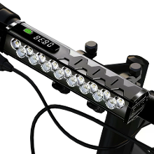 BIKIGHT 5000Lm Super Heldere Fiets Koplamp 17 LED Lamp Parel Waterdicht 4 Lichtmodi Type C Snelladen Aluminium Legering