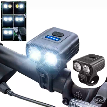 BIKIGHT Mini Fietskoplamp 550lm Helderheid Dubbele Afstandstraal 5 Modi Verlichting Type C Oplaadbare Batterij Display F