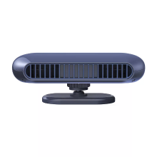 Bladloze Autoventilator DC5V 4W 2400mAh Type C Dubbele Turbine Verstelbare Dashboard Luchtcirculatieventilator