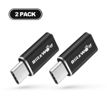 Blitzwolf® Bw A3 Usb Type C To Micro Usb Connector Usb C Adapter 2pcs Black For Samsung S8 Plus