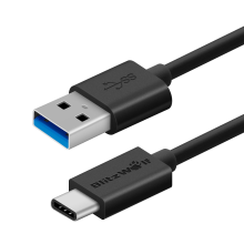 Blitzwolf® Bw Cb3 3a Reversible 3.33Ft/1m Charging Data Usb Type C Cable With Magic Tape Strap