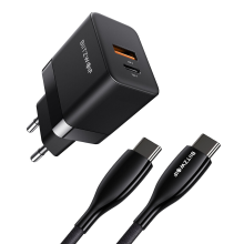 BlitzWolf® BW S21 35W GaN wandoplader + BW TC24 100W 5A Type C tot Type C kabel 3ft lang