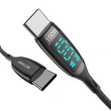 BlitzWolf® BW TC23 100W 5A LED display Type C naar Type C kabel PD3.0 PPS QC4.0+ QC3.0 Snelladen Gegevensoverdrachtkoord