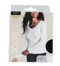 Boody Damestop Lange Mouw Zwart L
