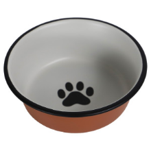 Boon RVS eetbak terracottalook voor hond en kat 2 x 16 cm