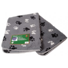 Boon Vetbed grijs met pootprint voor honden M
