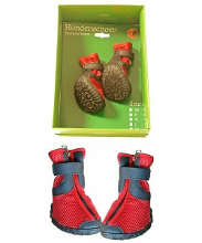 Boony Waterhondenschoenen Rood/zwart #95;_Small 7,5cm X 6cm