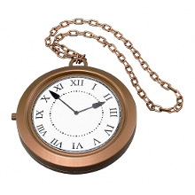 Bristol novelty Verkleed zakhorloge/klok   20 cm   brons   Steampunk/vintage thema accessoires