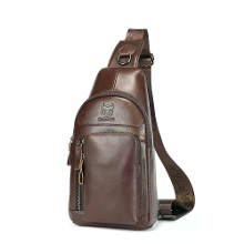BULLCAPTAIN 8 Inch Heren Borstas Top grain Rundleder Vintage Multi Pocket Schouder Messenger Bag voor Buiten Daily Trave