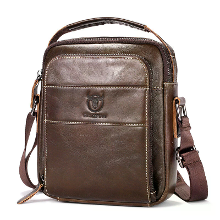 BULLCAPTAIN Echte Leren Schoudertas voor Mannen Vintage Kleine Flap Crossbody Aktetas Handtas Vintage Boodschappenrugzak