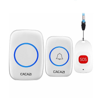 CACAZI C10 Smart Home Wireless Pager Deurbel Oude man Noodalarm 80m Remote Call Bell 1 knop 1 Pager 1 ontvanger