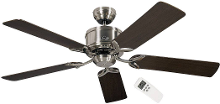 Casafan Eco Elements Plafondventilator (ã) 132 Cm Kleur Ventilatorbladen: Wenge, Esdoorn Kleur Behuizing: Chroom (geborsteld)