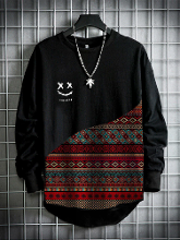 Charmkpr Smile Vintage Geo Patchwork T Shirts