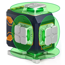 CIGMAN CM S02 4x360° Groene Kruislijnlaser Waterpas Zelfnivellerend Afstandsbediening 2600mAh Li ion Batterij Type C Opl