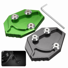 Cnc Side Stand Kickstand Enlarge Plate Pad For Kawasaki Gtr1400 Zx14r 08 15