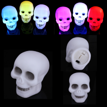 Colorful Flash Led Skull Night Light Lamp Party Decoration Gift
