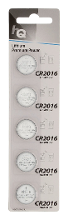 Cr2016 Knoopcel Batterij Per 5 In Blister