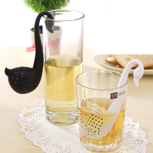 Creative Elegant Swan Shape Spoon Colander Tea Strainer Teaspoon Filter