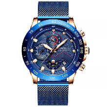 CRRJU Heren Multifunctionele Zes hands Chronograafhorloge Mode Sporthorloges met Datumaanduiding Waterdichte Kwarts Pols