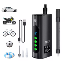 CYCLAMI M7 Mini Draagbare Fietspomp 130PSI Hoge Druk 1700mAh Accu USB Oplaadbaar Ultra Licht voor Fietsen en Rijwielrijd