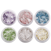 Dancingnail Candy Nail Decoration Sequins Powder Cute Dreamlike Manicure Uv Gel Pink Yellow Blue 6 Colors