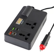 DC 12V/24V naar AC 220V Converter Auto Inverter 200W Spanningdetectie QC 3.0 Voedingsadapter USB/PD/Type C Opladers AAN/