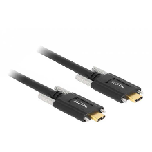 DeLOCK Kabel SuperSpeed USB 10 Gbps (USB 3.1 Gen 2) USB Type C male > USB Type C male met schroeven aan de zijkanten kabel 83720, 1 meter