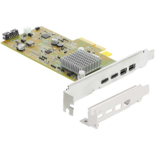 DeLOCK PCI Express x4 Card to 2 x external USB Type C 40 Gbps (DP Alt Mode) female interface kaart